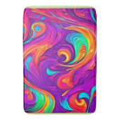 Kleurrijke wereld: Flowy Patterns Badmat (Voorkant Verticaal)