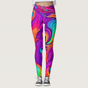 Kleurrijke wereld: Flowy Patterns Leggings