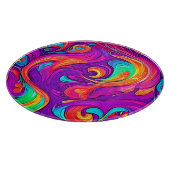 Kleurrijke wereld: Flowy Patterns Snijplank (Hoek)