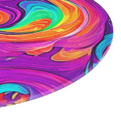 Kleurrijke wereld: Flowy Patterns Snijplank (Hoek)