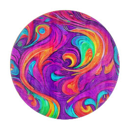 Kleurrijke wereld: Flowy Patterns Snijplank
