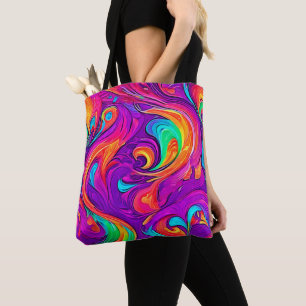 Kleurrijke wereld: Flowy Patterns Tote Bag