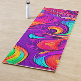 Kleurrijke wereld: Flowy Patterns Yogamat