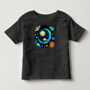Kleurrijke Wereldbol Met Planeten Kinder Shirts