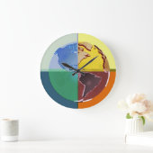 Kleurrijke Wereldbol Wall Clock Grote Klok (Huis)