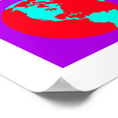 Kleurrijke Wereldbollen I Poster (Hoek)