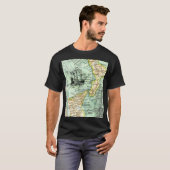 Kleurrijke Wereldkaart Pirate Treasure Passport Re T-shirt (Voorkant volledig)