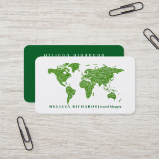 Kleurrijke Wereldkaart Reisblog Visitekaartje