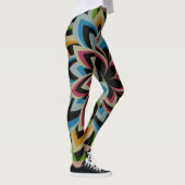 KLEURRIJKE WERVELBLOEMEN LEGGINGS (Rechts)