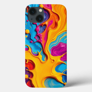Kleurrijke Wervelende Abstracte Inkt iPhone Hoes