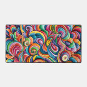 Kleurrijke wervelende Waterverf Abstract Bureaumat (Voorkant)