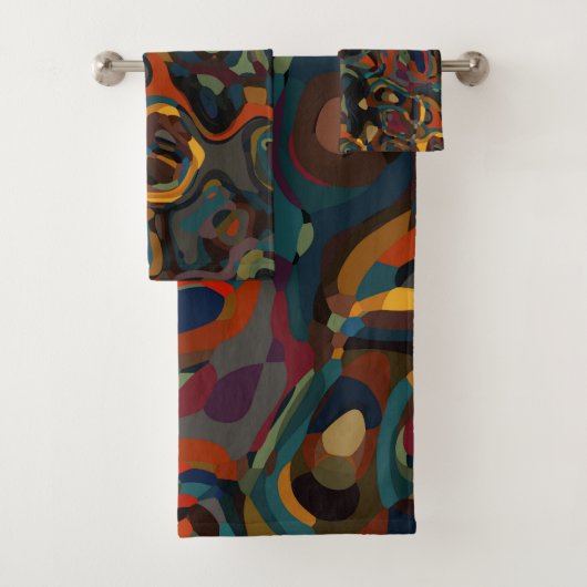Kleurrijke werveling abstract bad handdoek (Insitu)