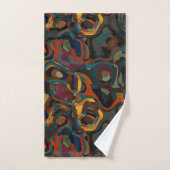 Kleurrijke werveling abstract bad handdoek (Handdoek)