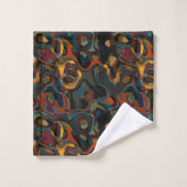 Kleurrijke werveling abstract bad handdoek (Wasdoekje)