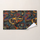 Kleurrijke werveling abstract bad handdoek (Handdoek)