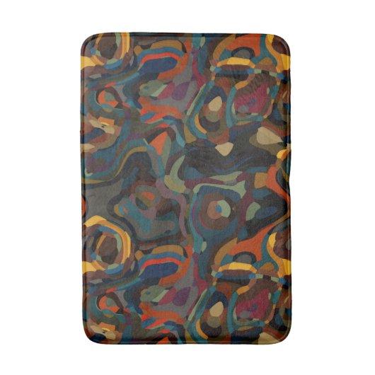 Kleurrijke werveling abstract badmat (Voorkant Verticaal)