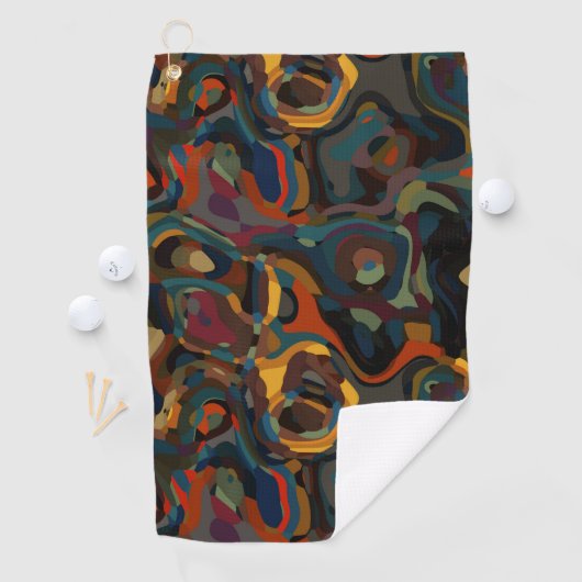 Kleurrijke werveling abstract golfhanddoek (Insitu)