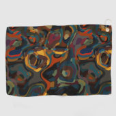 Kleurrijke werveling abstract golfhanddoek (Horizontaal)