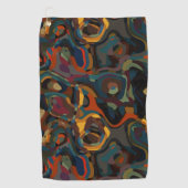 Kleurrijke werveling abstract golfhanddoek (Voorkant)