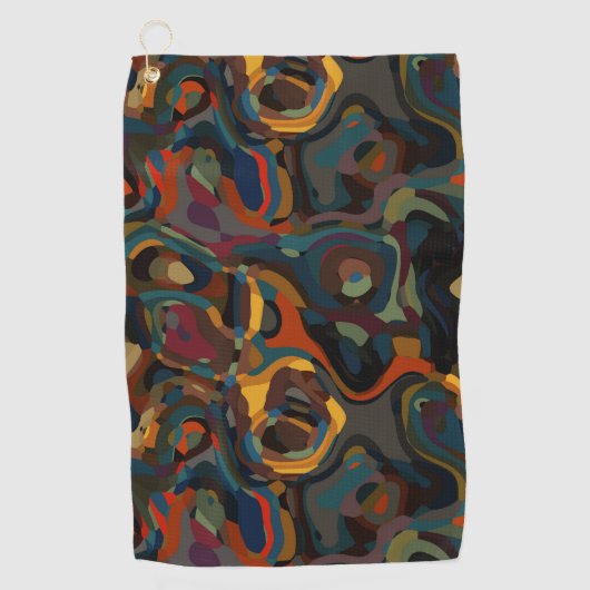 Kleurrijke werveling abstract golfhanddoek (Voorkant)