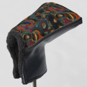 Kleurrijke werveling abstract golfheadcover (3/4 voorkant)