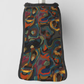 Kleurrijke werveling abstract golfheadcover (Draai 90)