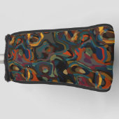 Kleurrijke werveling abstract golfheadcover (Voorkant)