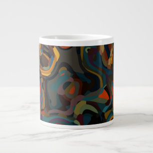 Kleurrijke werveling abstract grote koffiekop