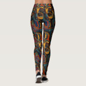 Kleurrijke werveling abstract leggings (Achterkant)