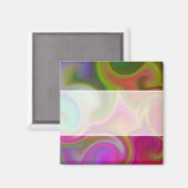 Kleurrijke werveling Abstract Magneet (Voorkant / Achterkant)