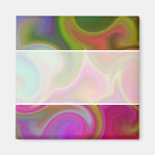 Kleurrijke werveling Abstract Magneet (Voorkant)