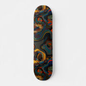Kleurrijke werveling abstract persoonlijk skateboard (Voorkant)