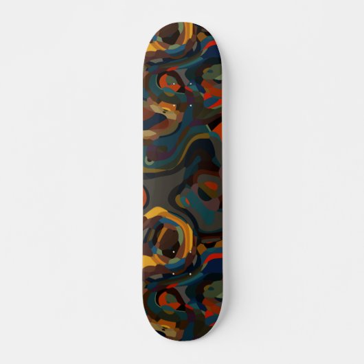 Kleurrijke werveling abstract persoonlijk skateboard (Voorkant)