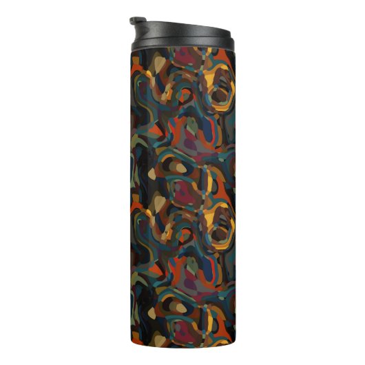 Kleurrijke werveling abstract thermosbeker (Geroteerd rechts)