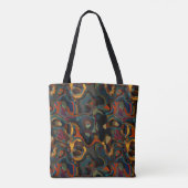 Kleurrijke werveling abstract tote bag (Achterkant)