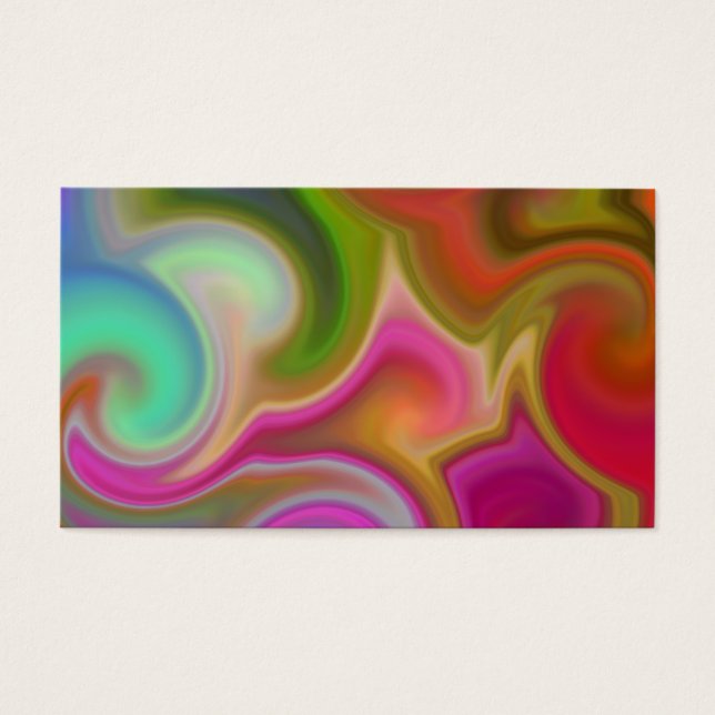 Kleurrijke werveling Abstract Visitekaartjes (Voorkant)