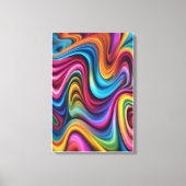 Kleurrijke werveling grafisch kunstontwerp canvas afdruk (Voorkant)