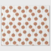 Kleurrijke werveling Lollipop Wrapping Papier (Vlak)