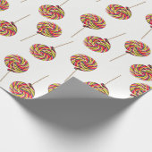 Kleurrijke werveling Lollipop Wrapping Papier (Hoek)