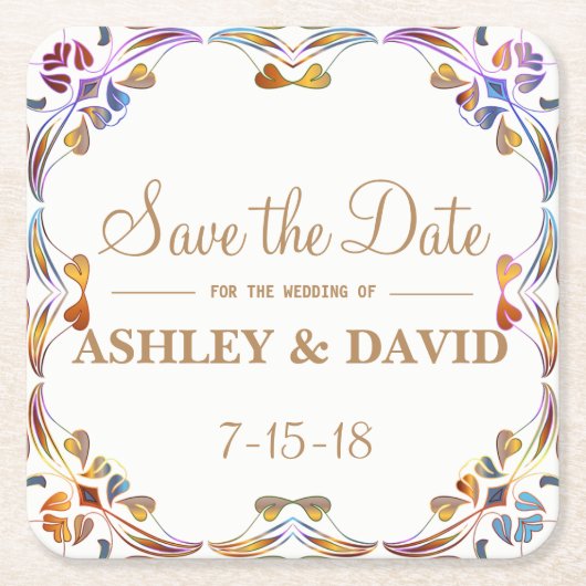 Kleurrijke wervelkolom bespaart het Onderzetter Da (Voorkant)