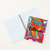Kleurrijke wervelpatroon aangepaste naam gepersona notitieboek (Binnen)