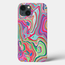 Kleurrijke wervelwind van wervelvloeistof Abstract Case-Mate iPhone Case