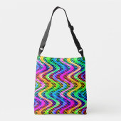 kleurrijke weven crossbody tas (Achterkant)