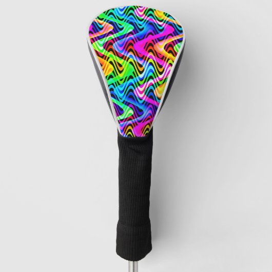 kleurrijke weven golfheadcover (Voorkant)