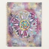 Kleurrijke whimische Boho bloemenplanner Planner (Voorkant)