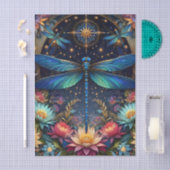 Kleurrijke Whimsical Boho Libelle Decoupage Tissuepapier (Craft)