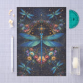 Kleurrijke Whimsical Boho Libelle Decoupage Tissuepapier (Craft)