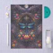 Kleurrijke Whimsical Boho Libelle Decoupage Tissuepapier (Craft)