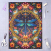 Kleurrijke Whimsical Boho Libelle Decoupage Tissuepapier (Craft)