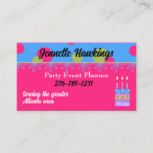 Kleurrijke whimsical Event Planner Visitekaartje (Voorkant)